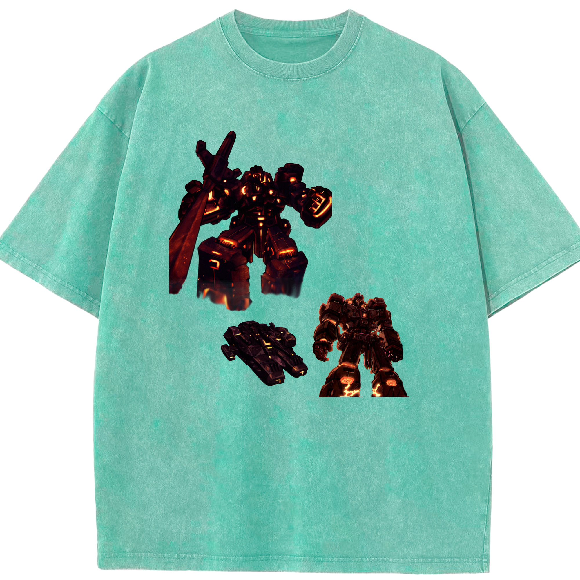 （画像用）  綿100% ヴィンテージ風 半袖Tシャツ（フロントプリント）